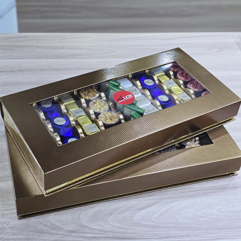 بوكس الشوكولا البلجيكية الفاخرة (مشكل وسط)