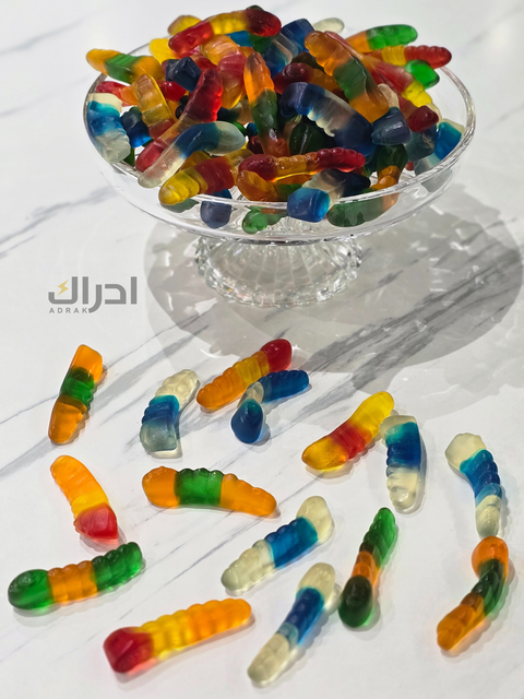 جيلي دودة ملونة