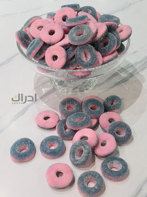 جيلي حلقات توت فراولة